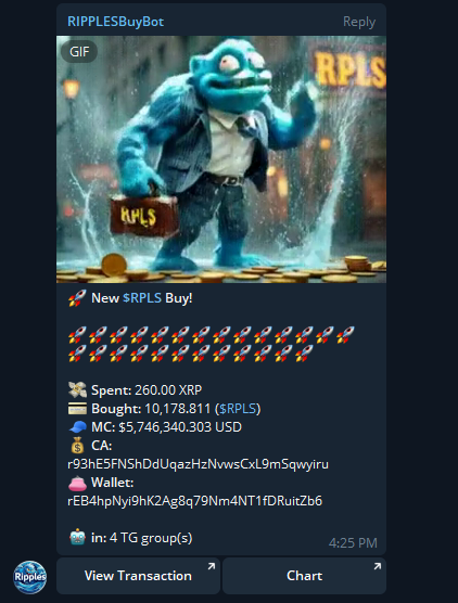 RIPPLES Token Buy Bot on XRP